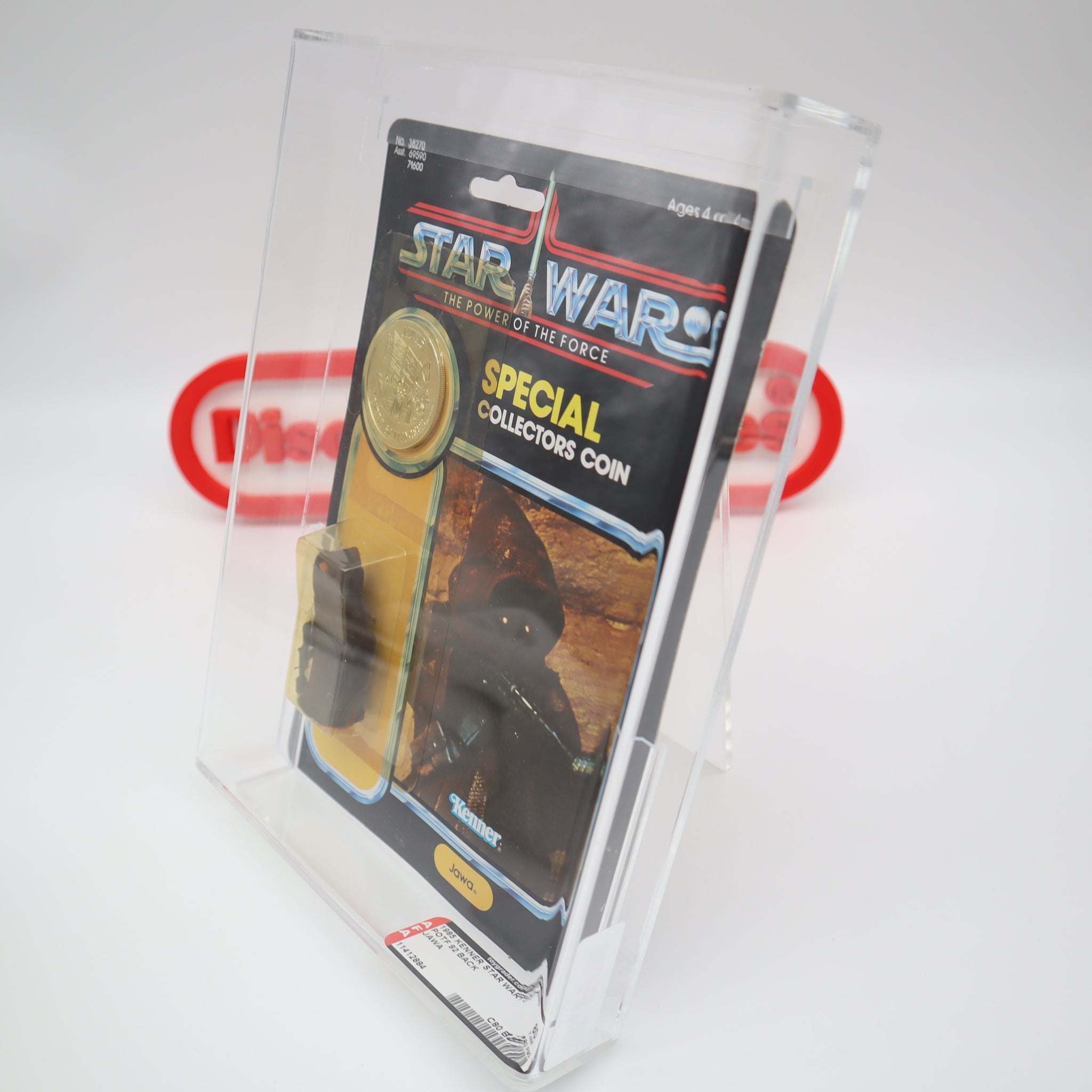 JAWA WITH POTF COIN - AFA GRADED 80 Y-NM 92 BACK - NEW Authentic 