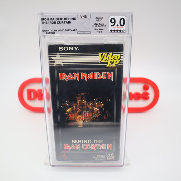 IRON MAIDEN: BEHIND THE IRON CURTAIN - REWIND GRADED 9.0 & 4-STAR SEAL! NEW & Factory Sealed with Authentic Tube Seal! (VHS)