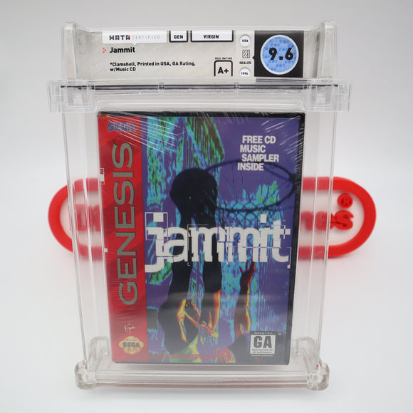 JAMMIT BASKETBALL - WATA GRADED 9.6 A+! NEW & Factory Sealed with Authentic RTB Seal! (Sega Genesis)