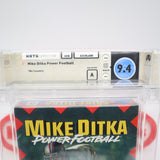 MIKE DITKA POWER FOOTBALL - WATA GRADED 9.4 A! NEW & Factory Sealed with Authentic 3-Sided Seam! (Sega Genesis)
