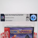 SONIC THE HEDGEHOG SPINBALL / PINBALL - WATA GRADED 9.6 A+! NEW & Factory Sealed with Authentic V-Overlap Seam! (Sega Genesis)