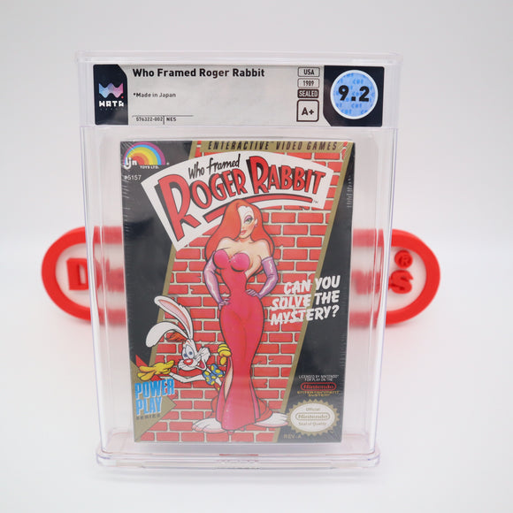 WHO FRAMED ROGER RABBIT - WATA GRADED 9.2 A+! NEW & Factory Sealed with Authentic H-Seam! (NES Nintendo)