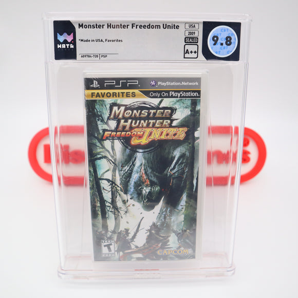 MONSTER HUNTER: FREEDOM UNITE - WATA GRADED 9.8 A++! NEW & Factory Sealed! (PSP PlayStation Portable)