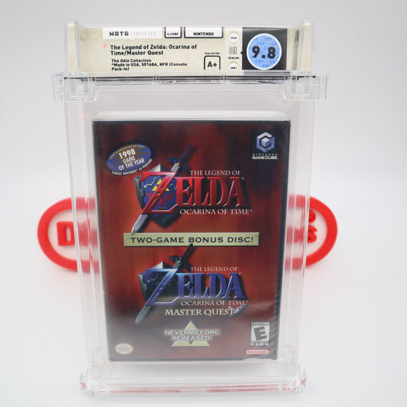 THE LEGEND OF ZELDA: OCARINA OF TIME/MASTER QUEST - WATA PEDIGREE GRADED 9.8 A+! NEW & Factory Sealed! (Nintendo GameCube)