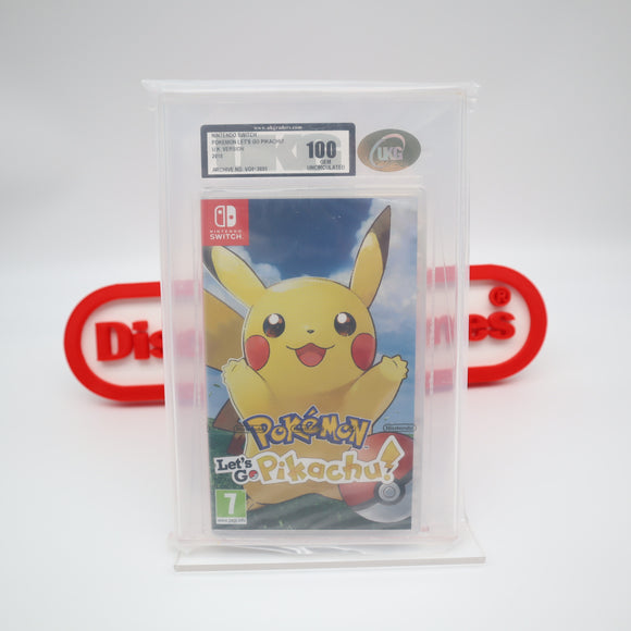 POKEMON: LET'S GO PIKACHU - PERFECT GRADED UKG 100 UNCIRCULATED! NEW & Factory Sealed! (Nintendo Switch) Like VGA!