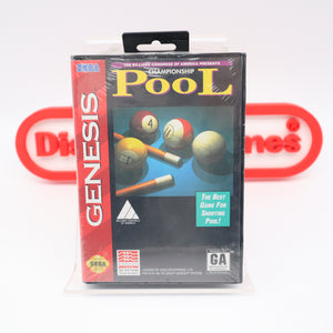 CHAMPIONSHIP POOL - NEW & Factory Sealed with Authentic Tube Seal! (Sega Genesis)