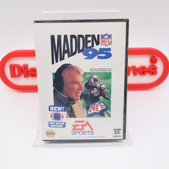 JOHN MADDEN 95 1995 NFL FOOTBALL - NEW & Factory Sealed with Authentic V-Overlap Seam! (Sega Genesis)