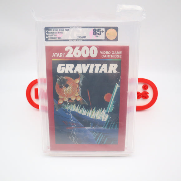 GRAVITAR - BURGUNDY BOX - VGA GRADED 85+ NM+ GOLD! NEW & Factory Sealed! (Atari 2600)