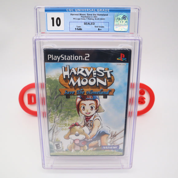 HARVEST MOON: SAVE THE HOMELAND - PERFECT/HIGHEST GRADED CGC 10 A++! NEW & Factory Sealed! (PS2 PlayStation 2)