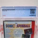 SONIC THE HEDGEHOG SPINBALL / PINBALL (GA FIRST PRINT!) CGC GRADED 9.9 A! NEW & Factory Sealed with Authentic V-Overlap Seam! (Sega Genesis)