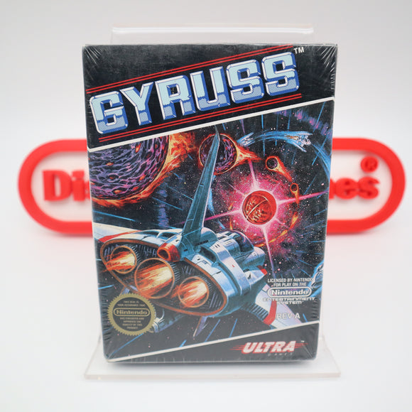 GYRUSS with ROUND SOQ! NEW & Factory Sealed with Authentic H-Seam! (NES Nintendo) (Copy)