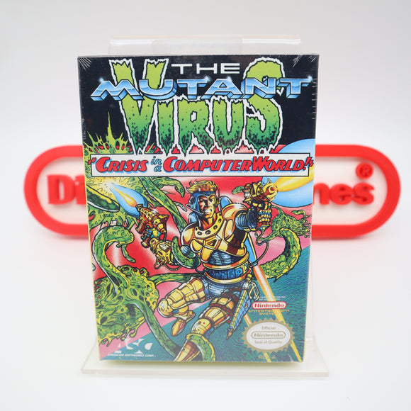 THE MUTANT VIRUS: CRISIS IN A COMPUTER WORLD - NEW & Factory Sealed with Authentic H-Seam! (NES Nintendo)