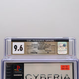 CYBERIA (RIDGED LONGBOX!) CGC PEDIGREE GRADED 9.6 A+! NEW & Factory Sealed! (PS1 PlayStation 1)