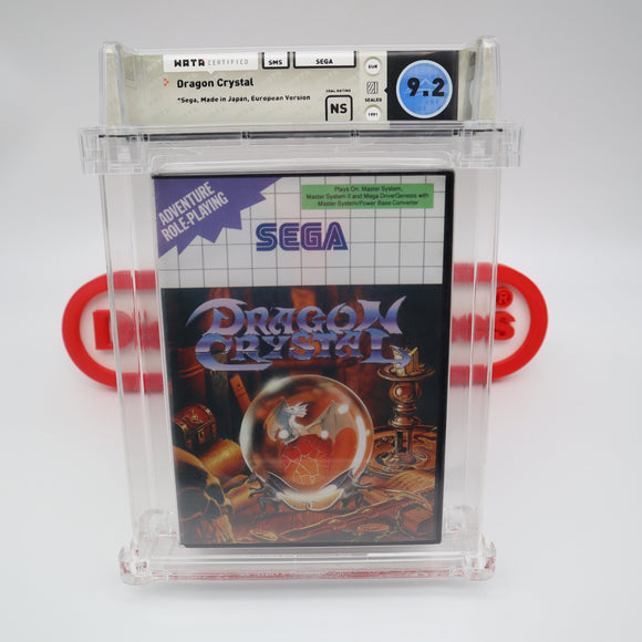 DRAGON CRYSTAL - WATA GRADED 9.2! NEW & Sticker Sealed! (SMS Sega Master System)