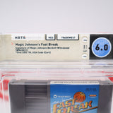 MAGIC JOHNSON'S FAST BREAK - AUTOGRAPHED CARTRIDGE! WATA GRADED 6.0! (NES Nintendo)