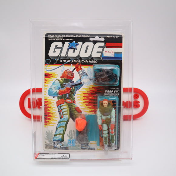 DEEP SIX: DEEP SEA DIVER - AFA GRADED 75 EX+/NM - NEW Authentic & Factory Sealed! (MOC Vintage G.I. Joe Figure)