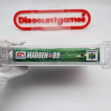 MADDEN NFL 99 1999 FOOTBALL - WATA GRADED 9.4 A+! NEW & Factory Sealed! (Nintendo 64 N64)