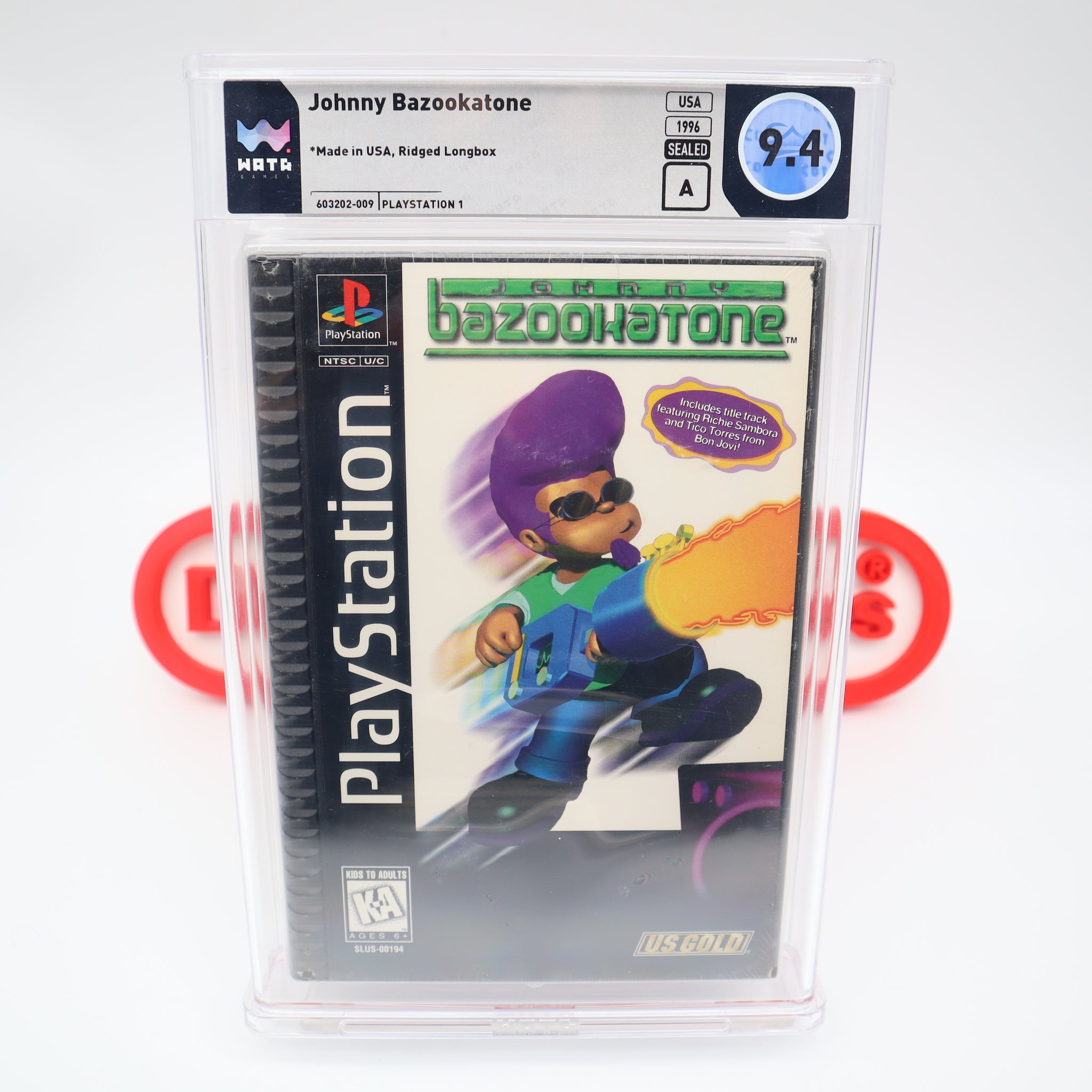 JOHNNY BAZOOKATONE - WATA GRADED 9.4 A! NEW & Factory Sealed! PS1 LON Playstation 1 JOHNNY BAZOOKATONE - WATA GRADED 9.4 A! NEW & Factory Sealed! PS1 LON Playstation 1