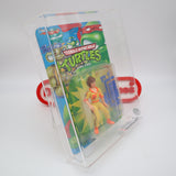 APRIL O'NEIL (ORANGE/BLUE STRIPES) - 1993 PLAYMATES - CAS GRADED 80 NEW Authentic & Factory Sealed! (Vintage TMNT Figure)