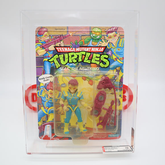 ZAK THE NEUTRINO - 1992 PLAYMATES - AFA GRADED 70 Y-EX+ NEW Authentic & Factory Sealed! (Vintage TMNT Figure)