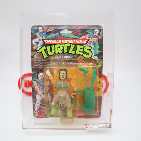 CASEY JONES - 1989 PLAYMATES - AFA GRADED 60 Y-EX NEW Authentic & Factory Sealed! (Vintage TMNT Figure)