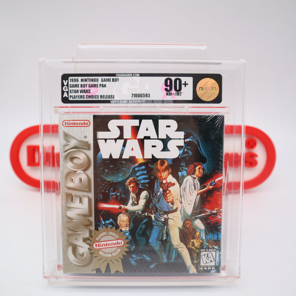STAR WARS - VGA GRADED 90+ NM+/MINT GOLD! NEW & Factory Sealed with Authentic H-Seam! (Game Boy Original)