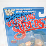 AUTOGRAPHED TED DIBIASE / MILLION DOLLAR MAN - 1985 LJN WWF WRESTLING SUPERSTARS FIGURE - LARGE WITH CUSTOM CASE!