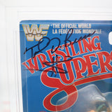 AUTOGRAPHED TED DIBIASE / MILLION DOLLAR MAN - 1985 LJN WWF WRESTLING SUPERSTARS FIGURE - LARGE WITH CUSTOM CASE!