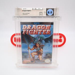 DRAGON FIGHTER - WATA GRADED 8.0 A! POP 2 ULTRA RARE! NEW & Factory Sealed with Authentic H-Seam! (NES Nintendo)