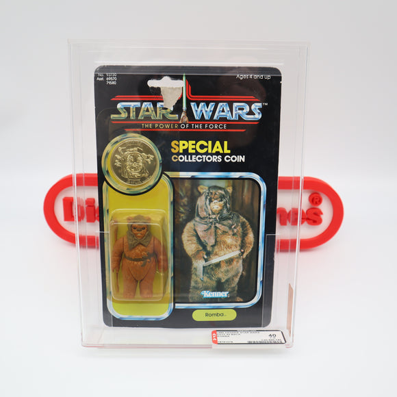 ROMBA - AFA GRADED 40 POTF W/ COIN 92 BACK - NEW Authentic & Factory Sealed! (MOC Vintage Star Wars Figure)