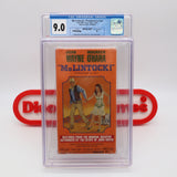 JOHN WAYNE: MCLINTOCK! PRODUCER'S CUT - CGC GRADED 9.0 A! NEW & Factory Sealed with Authentic V-Overlap Seam! (VHS)