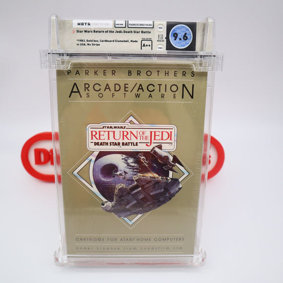 STAR WARS RETURN OF THE JEDI: DEATH STAR BATTLE - WATA GRADED 9.6 A++ UNCIRUCLATED! NEW & Factory Sealed! (Atari 400/800)