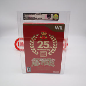 SUPER MARIO ALL-STARS 25TH ANNIVERSARY EDITION - VGA GRADED 85+ NM+ GOLD! NEW & Factory Sealed! (Nintendo WII)