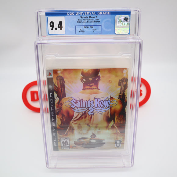 SAINTS ROW 2 II - CGC GRADED 9.4 A! NEW & Factory Sealed! (PS3 PlayStation 3)