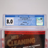 NES CLEANING KIT with SUPER MARIO COVER! CGC GRADED 8.0 A! NEW & Factory Sealed with Authentic 3-Sided Seam! (NES Nintendo)