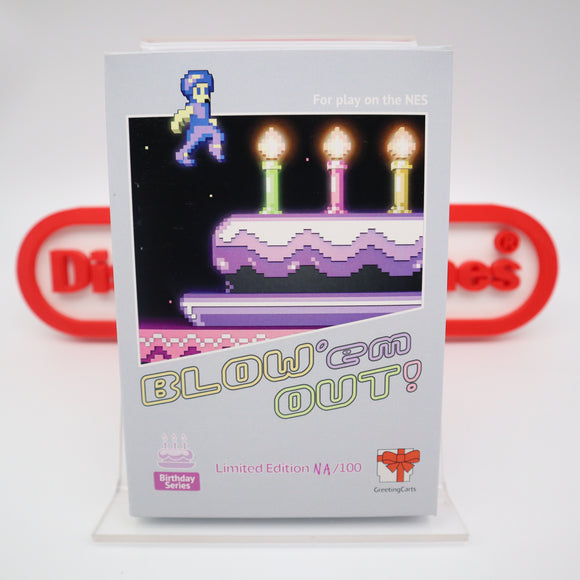 BLOW 'EM OUT! LIMITED EDITION NA/100 GREETINGCARTS BIRTHDAY SERIES! NEW & UNOPENED! (NES Nintendo)