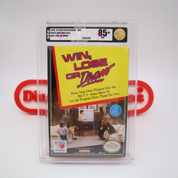 WIN, LOSE OR DRAW - VGA GRADED 85+ NM+ GOLD! NEW & Factory Sealed with Authentic H-Seam! (NES Nintendo) Like VGA