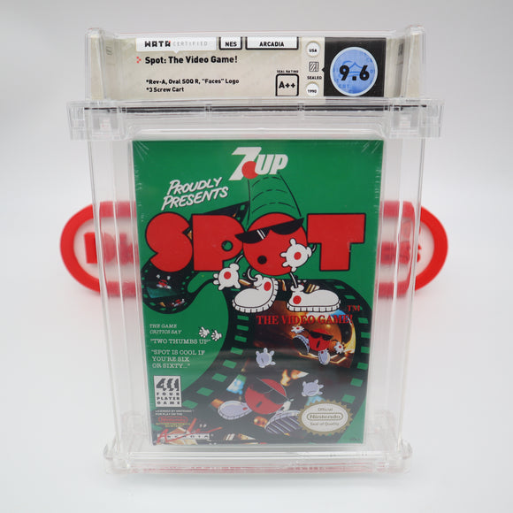 7-UP's SPOT: THE VIDEO GAME - WATA GRADED 9.6 A++! NEW & Factory Sealed with Authentic H-Seam! (NES Nintendo)