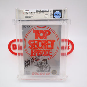 GOLGO 13: TOP SECRET EPISODE - ROUND SOQ WATA PEDIGREE GRADED 9.4 A+! NEW & Factory Sealed with Authentic H-Seam! (NES Nintendo)