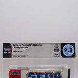 COLLEGE FOOTBALL'S NATIONAL CHAMPIONSHIP (TOP OF THE POP EARLY PRINT CLAMSHELL CASE!) WATA GRADED 9.8 A+! NEW & Factory Sealed with Authentic 3-Sided Seam! (Sega Genesis)