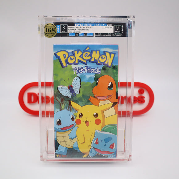 POKEMON POKE-FRIENDS - IGS GRADED 8 BOX & 9 SEAL! NEW & Factory Sealed with Authentic H-Overlap Seam! (VHS)