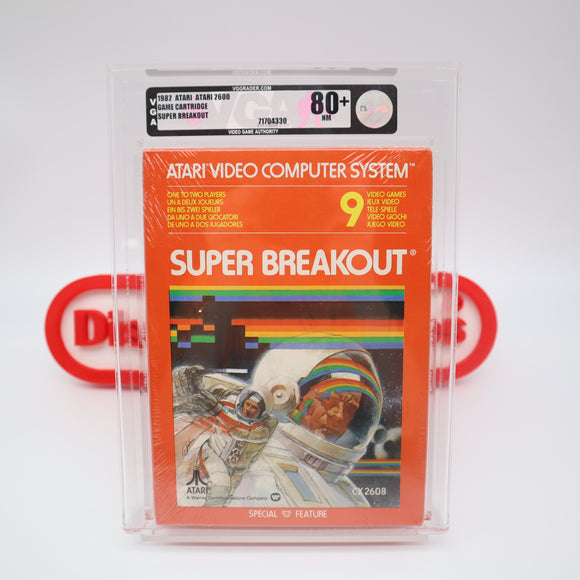 SUPER BREAKOUT / BREAK OUT - VGA GRADED 80+ NM SILVER! NEW & Factory Sealed! (Atari 2600)