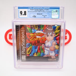 SUPER PUZZLE FIGHTER II 2 TURBO - CGC GRADED 9.8 A++! NEW & Factory Sealed! (PS1 PlayStation 1)