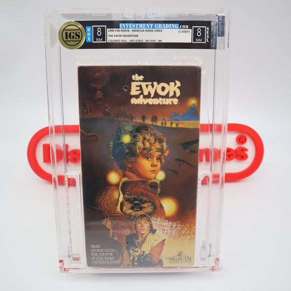 STAR WARS: THE EWOK ADVENTURE - IGS GRADED 8.0 BOX & 8.0 SEAL! NEW & Factory Sealed with Authentic V-Overlap Seam! (VHS)