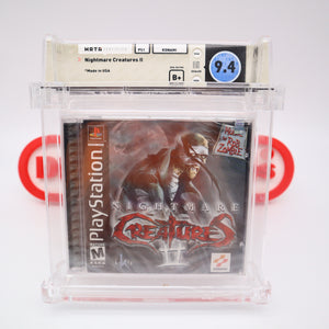 NIGHTMARE CREATURES II 2 - WATA GRADED 9.4 B+! NEW & Factory Sealed! (PS1 PlayStation 1)
