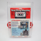 STAR WARS: READ-ALONG ADVENTURE (RED HEADER) - 1979 STORY BOOK & CASSETTE TAPE - AFA GRADED 80 NM - NEW Authentic & Factory Sealed!