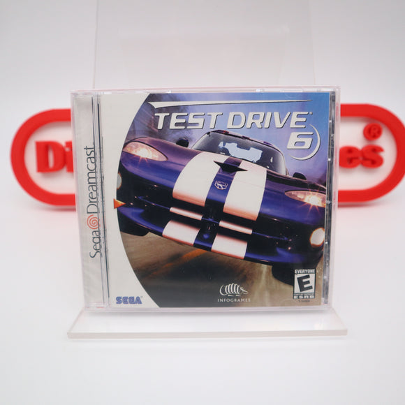 TEST DRIVE 6: DODGE VIPER COVER - NEW & Factory Sealed with Authentic Y-Fold Seal! (Sega Dreamcast)