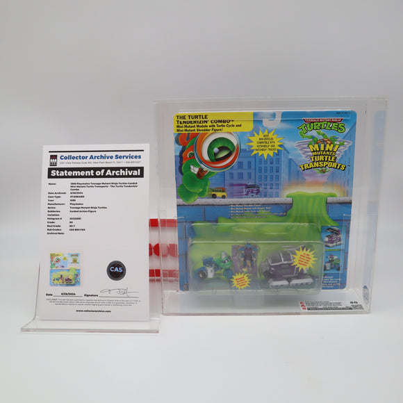 TMNT MINI MUTANTS NINJA TRANSPORTS THE TURTLE TENDERIZIN' COMBO - 1990 PLAYMATES - CAS GRADED 80 NEW Authentic & Factory Sealed!
