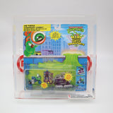 TMNT MINI MUTANTS NINJA TRANSPORTS THE TURTLE TENDERIZIN' COMBO - 1990 PLAYMATES - CAS GRADED 80 NEW Authentic & Factory Sealed!