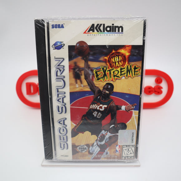 NBA JAM: EXTREME - NEW & Factory Sealed with Authentic 3-Sided Seam! (Sega Saturn)